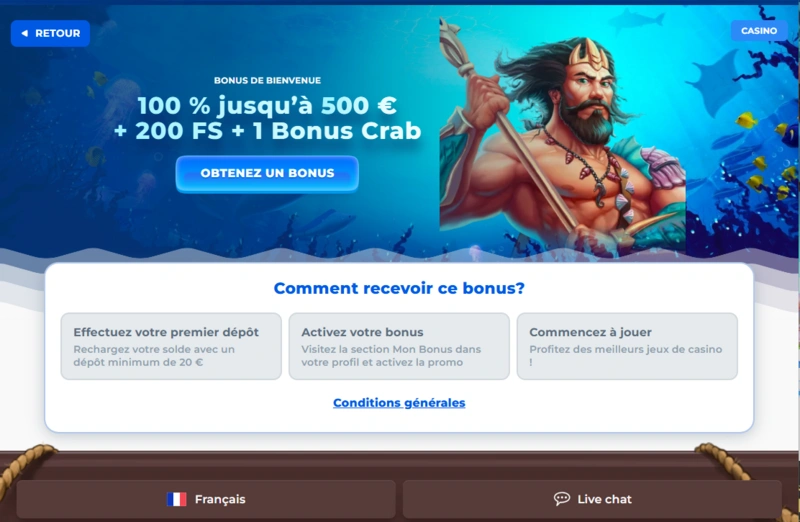 posido welcome bonus page